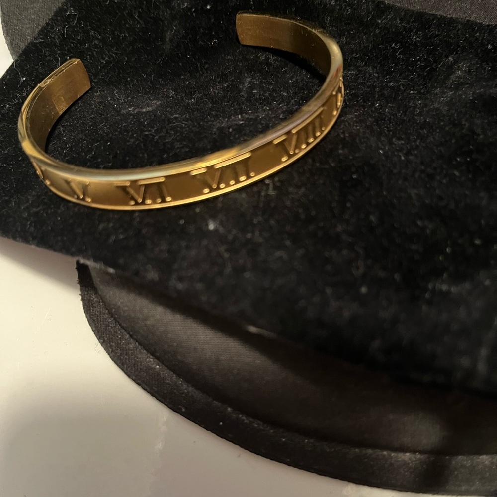 Roman Numerals Bangle, Unisex size large